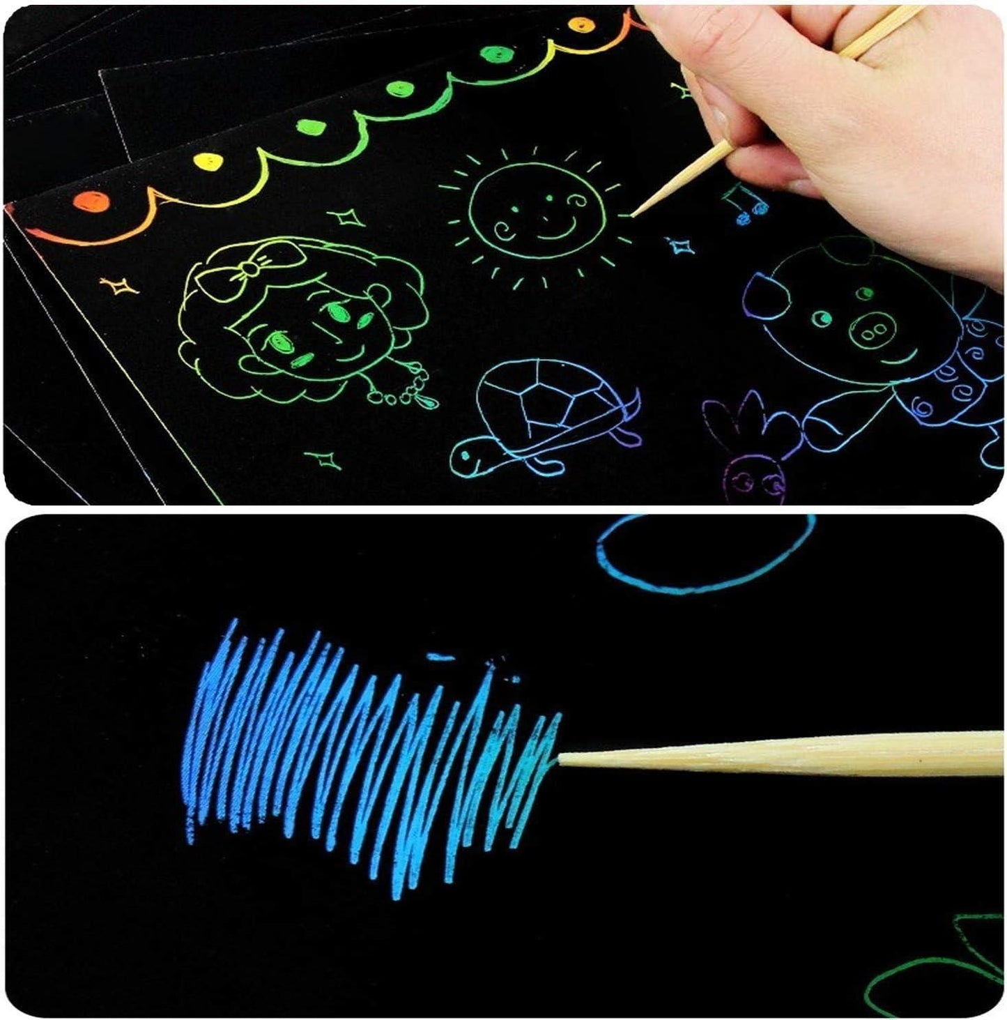 Small Scratch Art Note Book Pack of 2